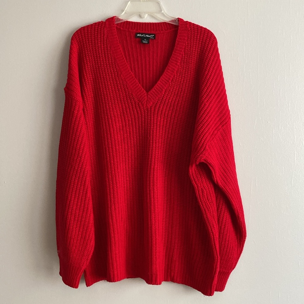Red sweater 3x I gave the dimensions